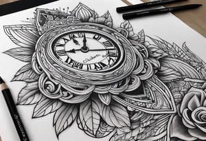 Columbia culture tattoo idea on leg/leg sleeve tattoo idea