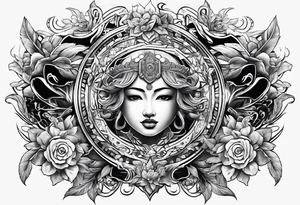 symbols of war and love tattoo idea