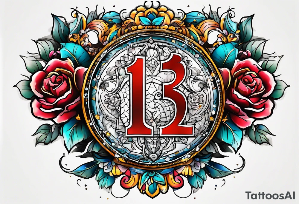 number "13" tattoo idea