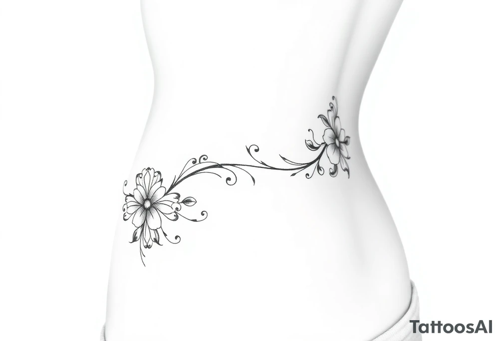 Side of abdominal line tattoo tattoo idea