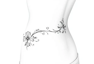 Side of abdominal line tattoo tattoo idea