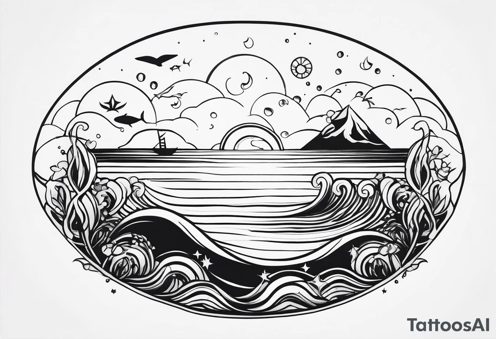 Sea themed tattoo idea