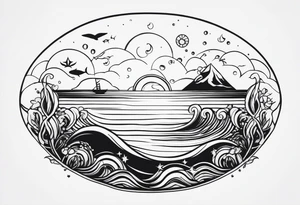 Sea themed tattoo idea