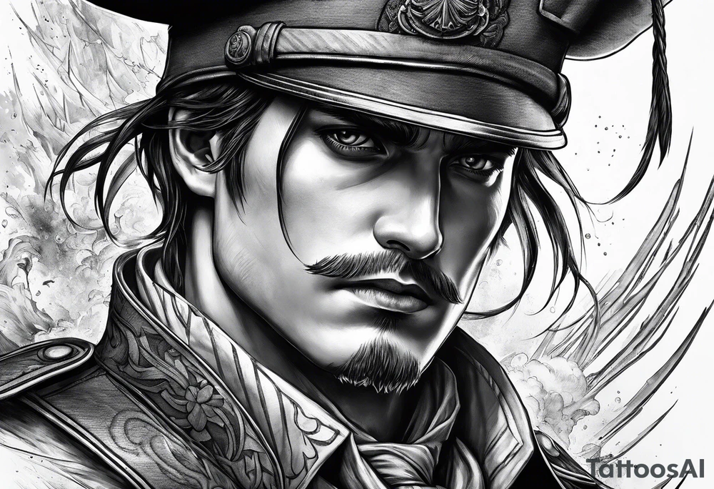 The wounded captain Levi Ackerman tattoo idea