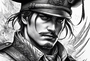 The wounded captain Levi Ackerman tattoo idea