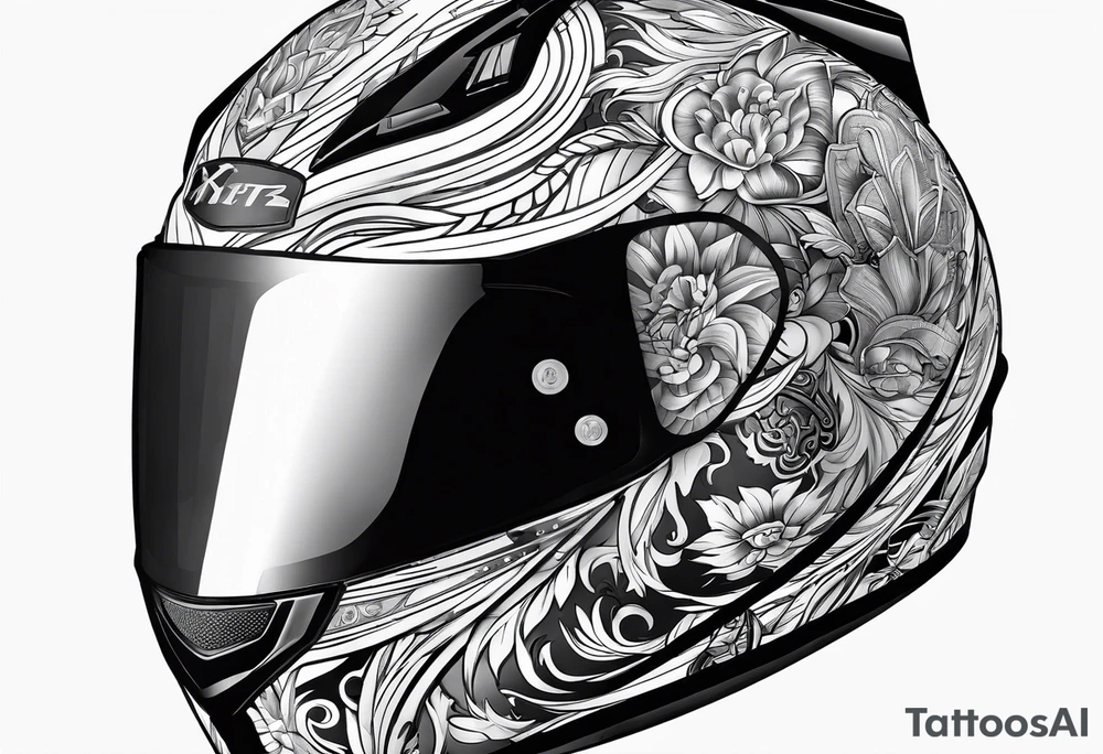 Race helmet #2 tattoo idea