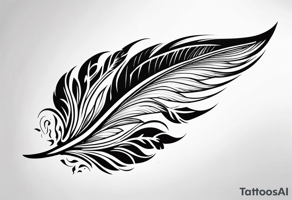 Soaring feather tattoo design tattoo idea