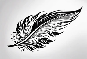 Soaring feather tattoo design tattoo idea