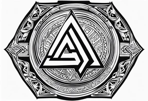 Valhalla shield valknut sword tattoo idea