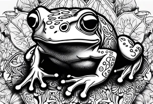 a psychedelic frog tattoo idea