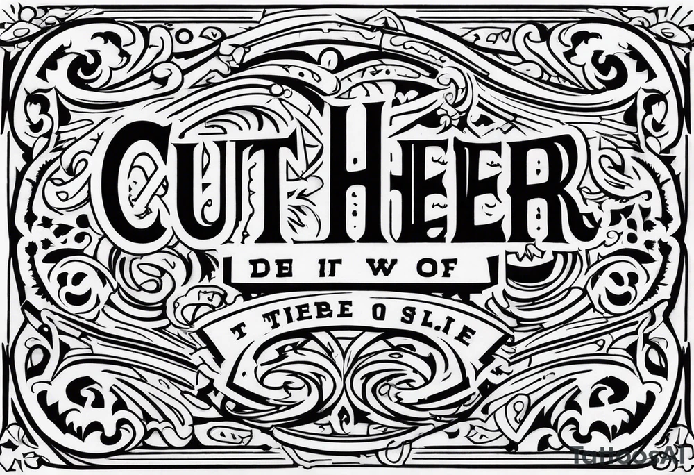 Cut here tattoo design tattoo idea