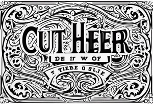 Cut here tattoo design tattoo idea