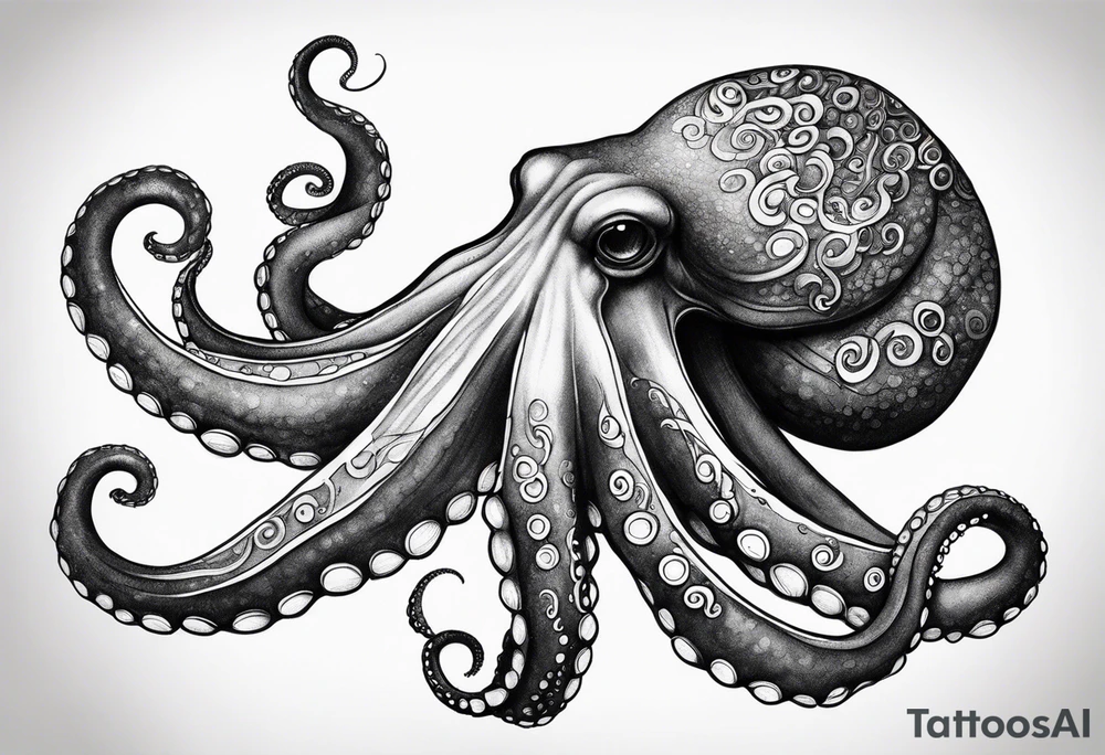 realistic octopus tattoo idea