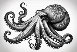 realistic octopus tattoo idea