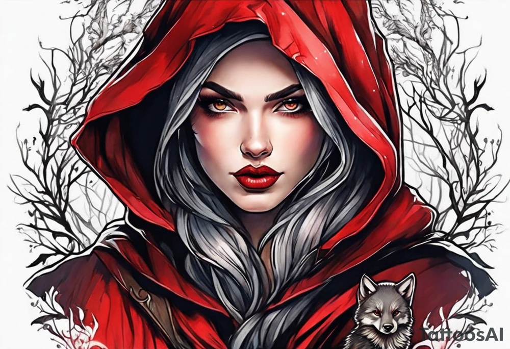 male version of little red riding hood tattoo idea