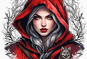 male version of little red riding hood tattoo idea