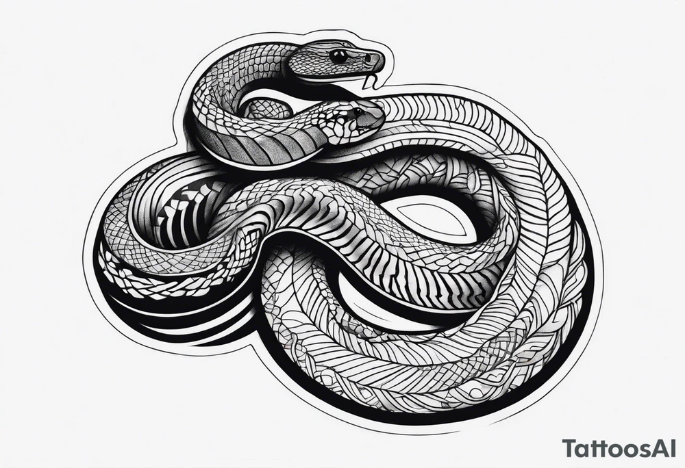 snake on hand tattoo idea