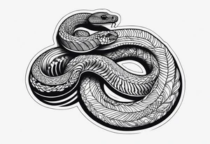 snake on hand tattoo idea