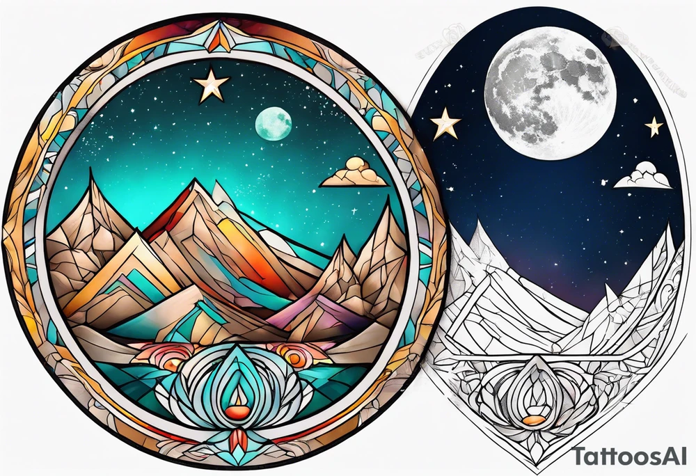 sacred moon tattoo idea