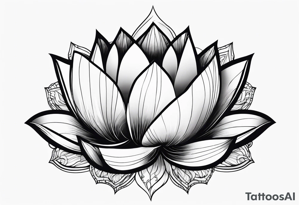 gemstone lotus flower tattoo idea