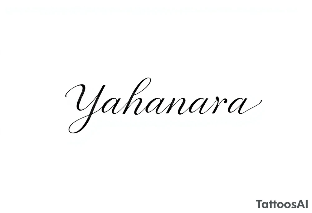 Name YAHANARA tattoo idea