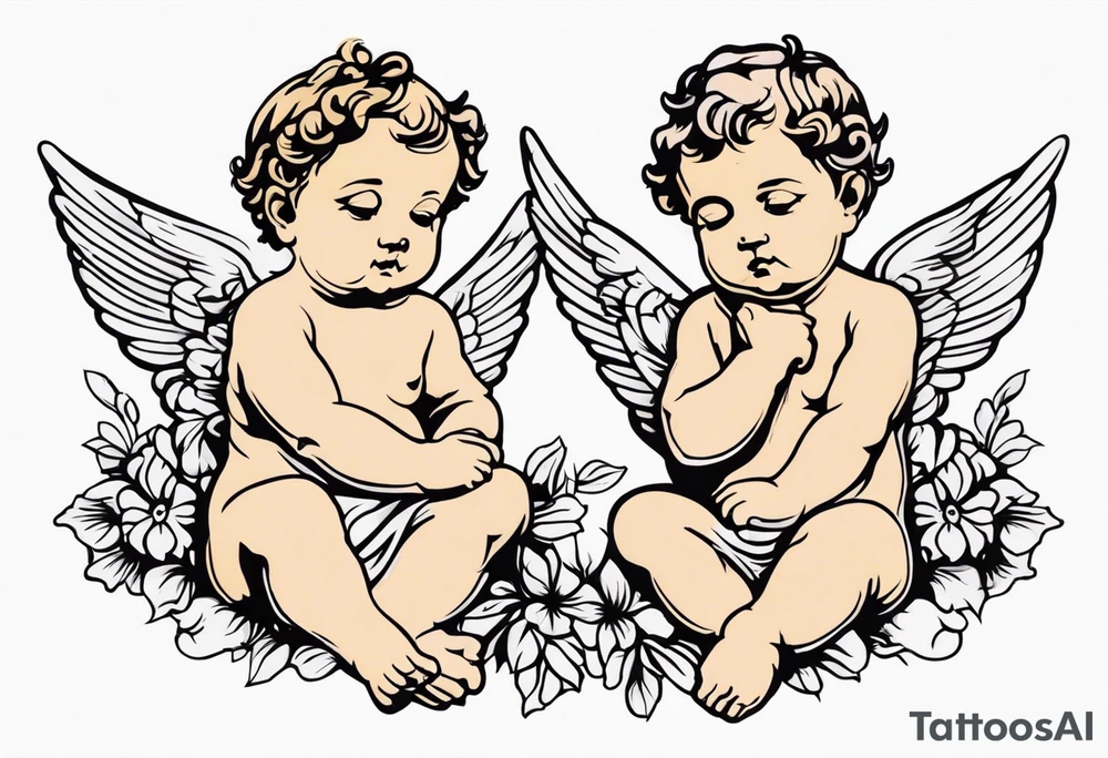 putti without wings tattoo idea