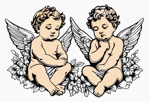 putti without wings tattoo idea