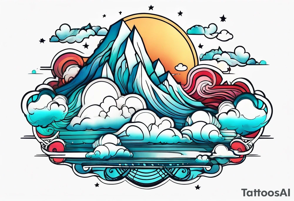 clouds tattoo idea
