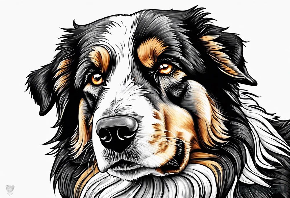 Sheepdog who only has one eye tattoo idea