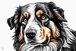 Sheepdog who only has one eye tattoo idea