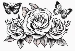 Roses, butterflies, quotes tattoo idea