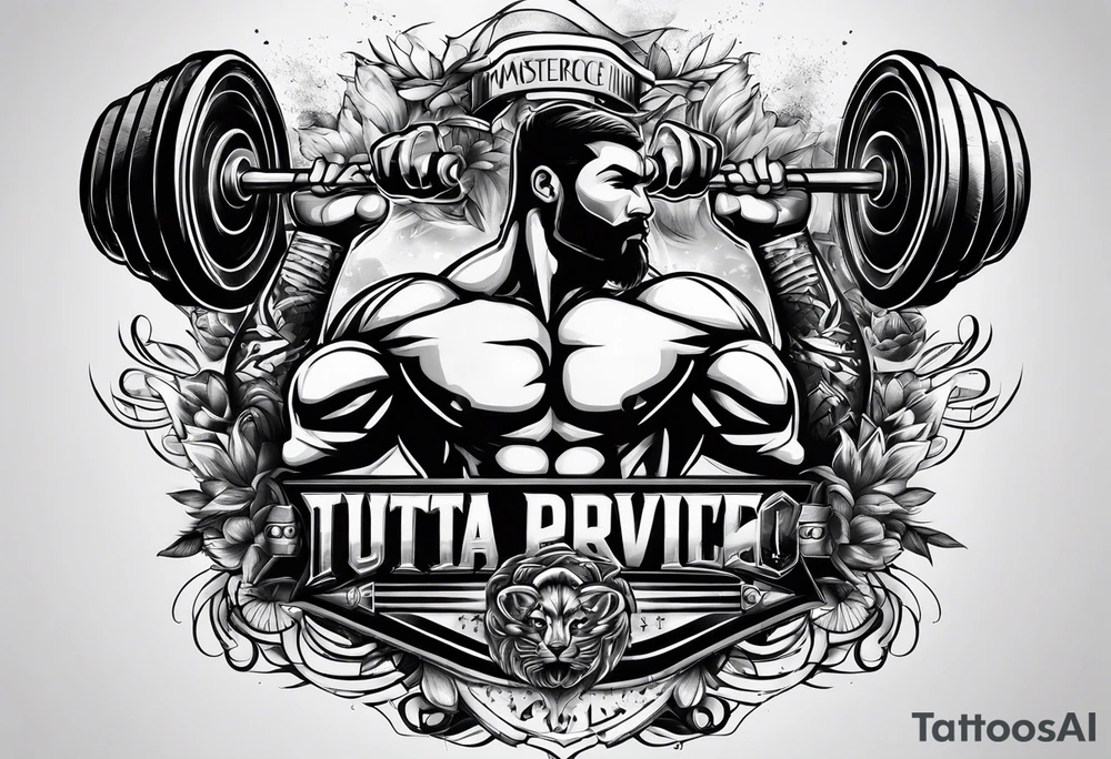 Weight lifting and boxing tattoo idea