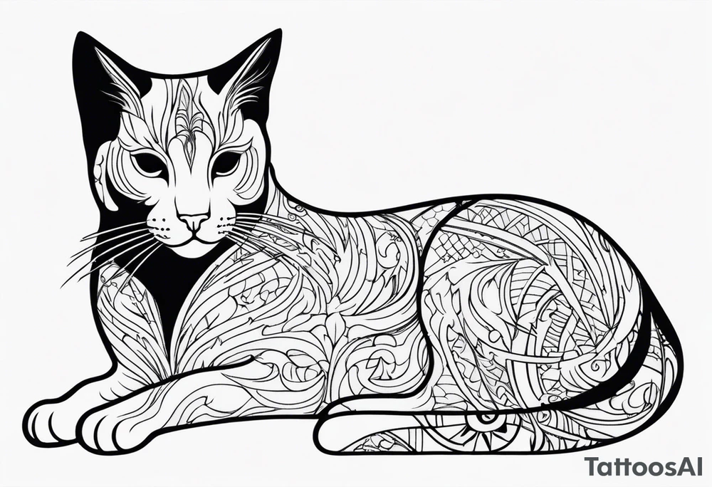 Feline spectre tattoo idea