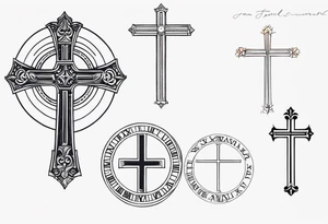 Cross Roman numeral Jan 18 2023 tattoo idea
