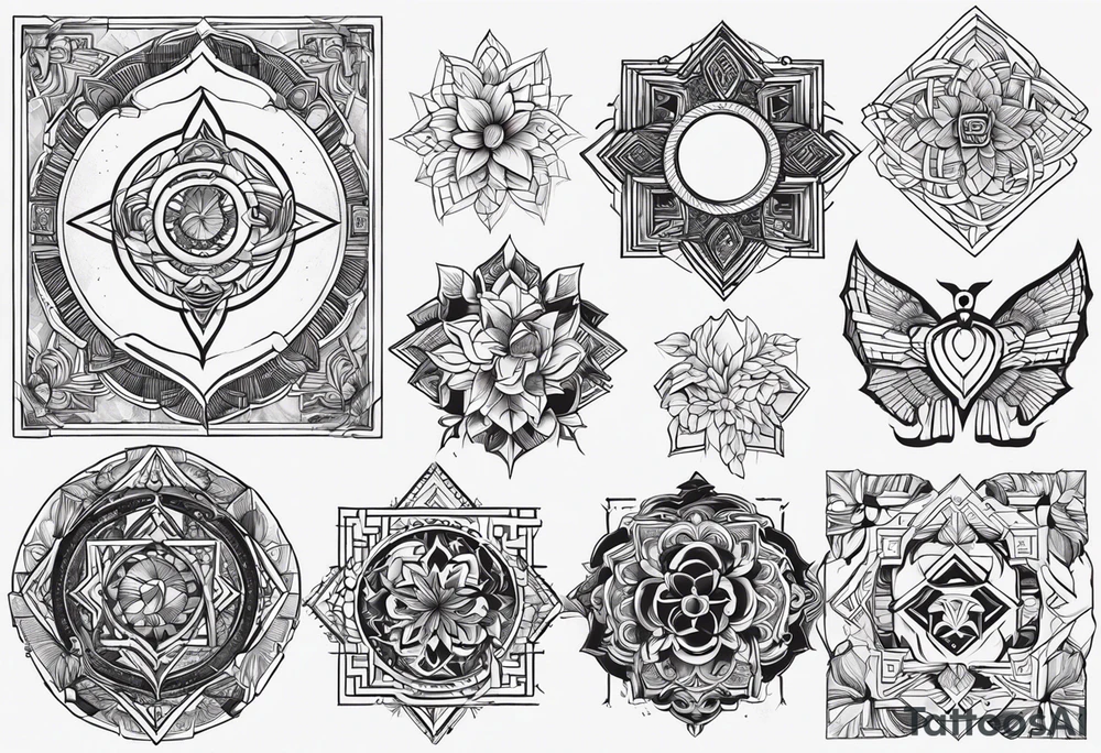 真爱永不消亡 just draw those exact symbols tattoo idea