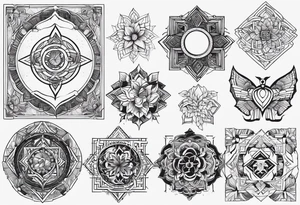 真爱永不消亡 just draw those exact symbols tattoo idea