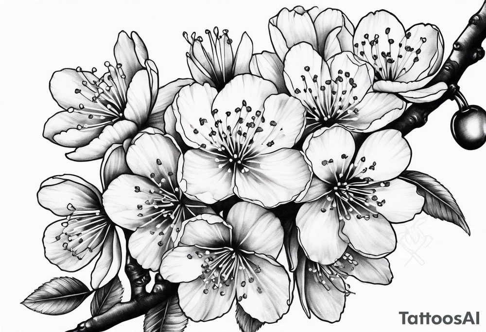 cherry blossoms tattoo idea