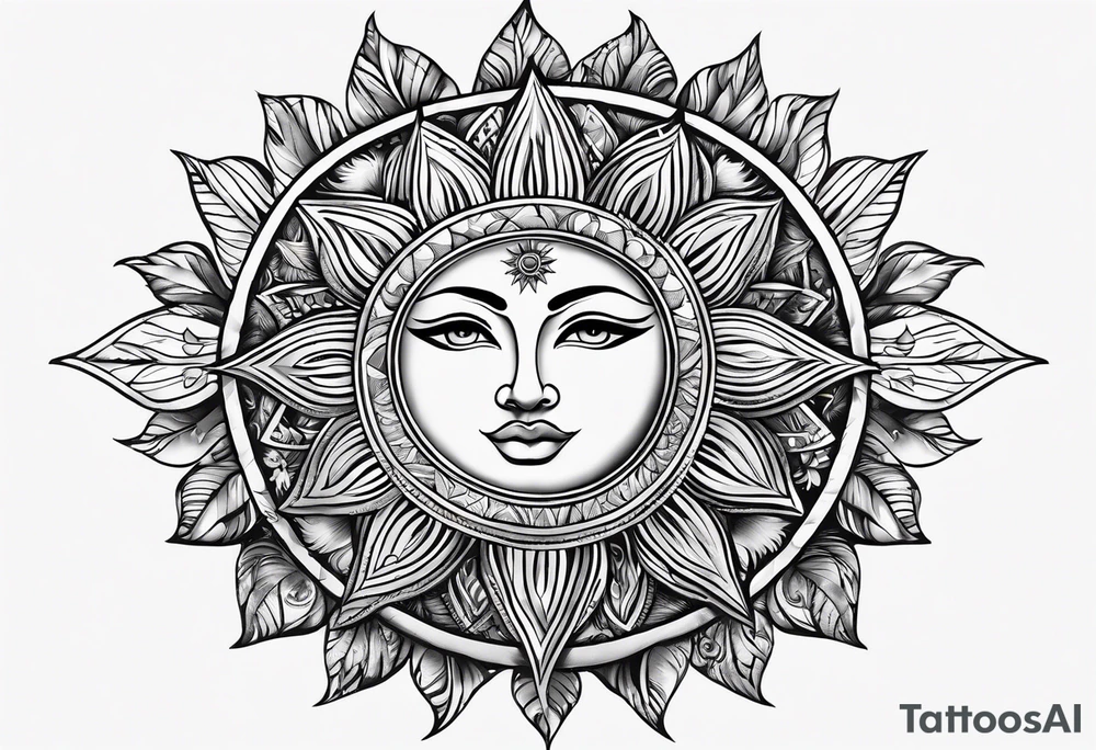 Sun tattoo idea