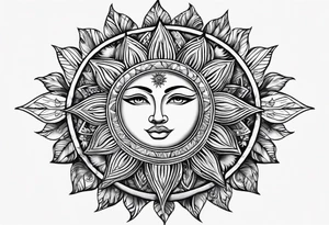 Sun tattoo idea