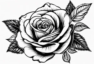 Rose used like a pen tattoo idea