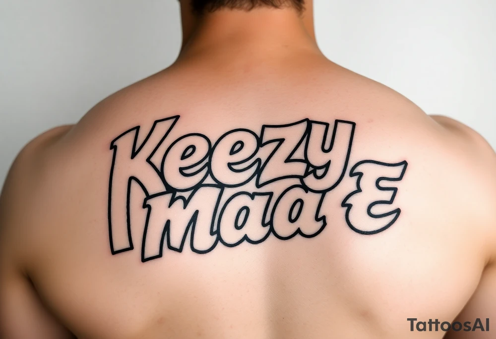 (KeezY MadE) fat bubble letters tattoo idea