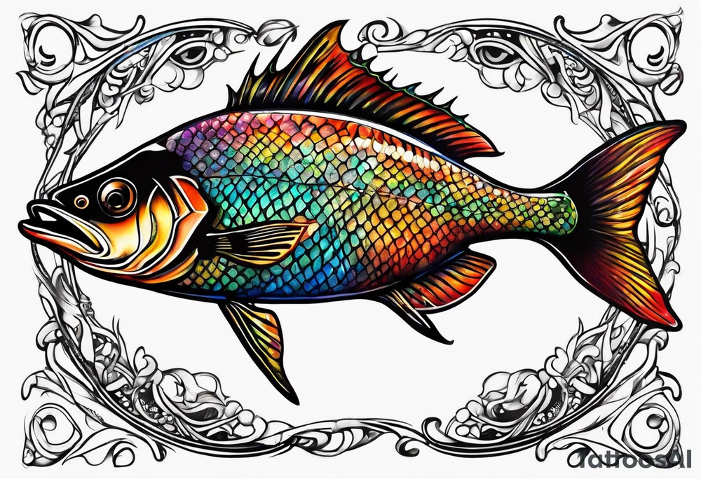 Spearfishing tattoo idea