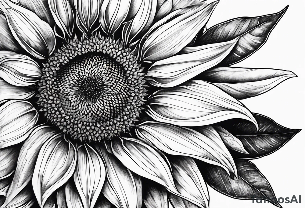 sunflower tattoo idea
