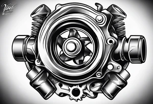 Mechanic turbo wrench tattoo idea