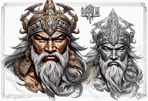 Ogum, god of the iron, war and the paths tattoo idea