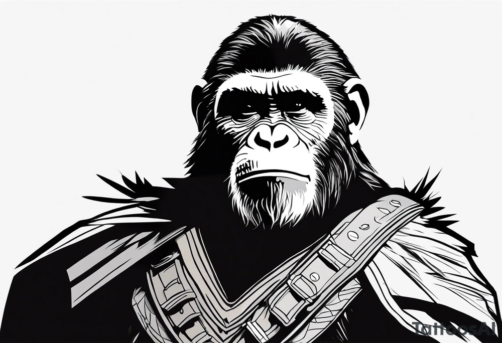 Caesar from the movie planet of the apes tattoo idea