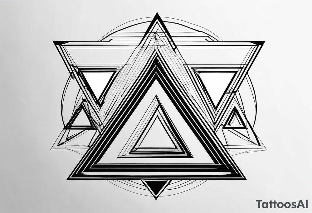 3 interconnecting triangles tattoo idea