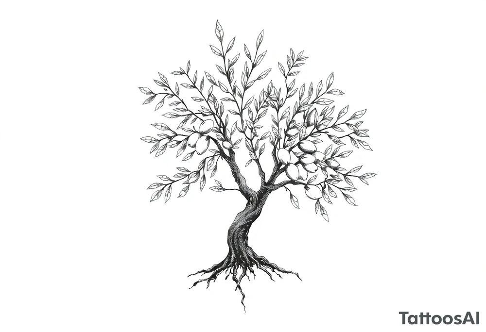 Olive tree tattoo idea