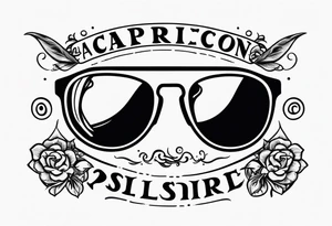 capricorn sunglasses shotgun tattoo idea