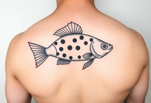 Beta fish with ladybug spots tattoo idea